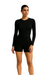 Damen Langarmshirt Klassischer Rundhalsausschnitt Modal Basic Longsleeve 0