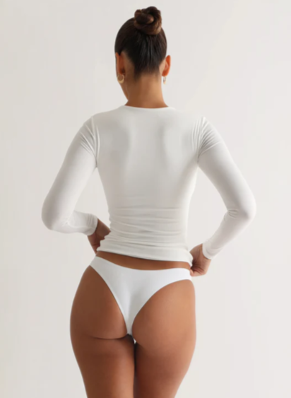 Damen Langarmshirt Klassischer Rundhalsausschnitt Modal Basic Longsleeve 6