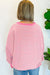 Damen Langarmshirt Santa Claus Druck Mit Pinken Streifen Polyester-Elastan-Mischung 1
