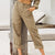 Damen Lange Hose Baumwolle Leinen Locker mit Taschen 6