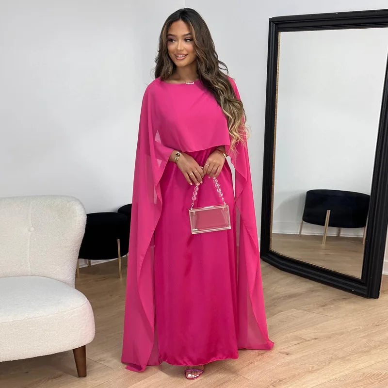 Damen Lange Kleid Fließend Minimalistisch 2