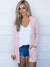 Damen Lange Strickjacke Offene Vorderseite Polyester Spandex 5