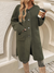 Damen Lange Weste Fleece mit Knöpfen für Herbst/Winter 2