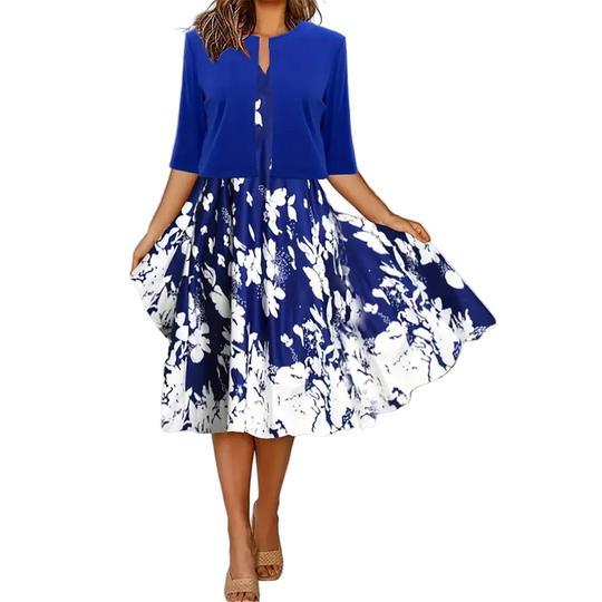 Damen Langes Kleid Modernes Design Hochwertiger Stoff 0