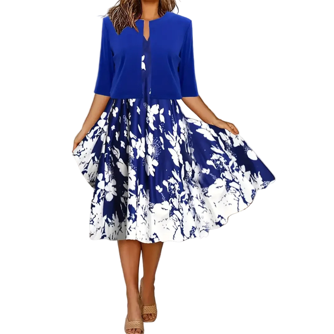 Damen Langes Kleid Modernes Design Hochwertiger Stoff 0