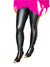 Damen Leggings aus Kunstleder Schwarz 0