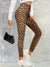 Damen Leggings mit Leopardenmuster und elastischem Material 1