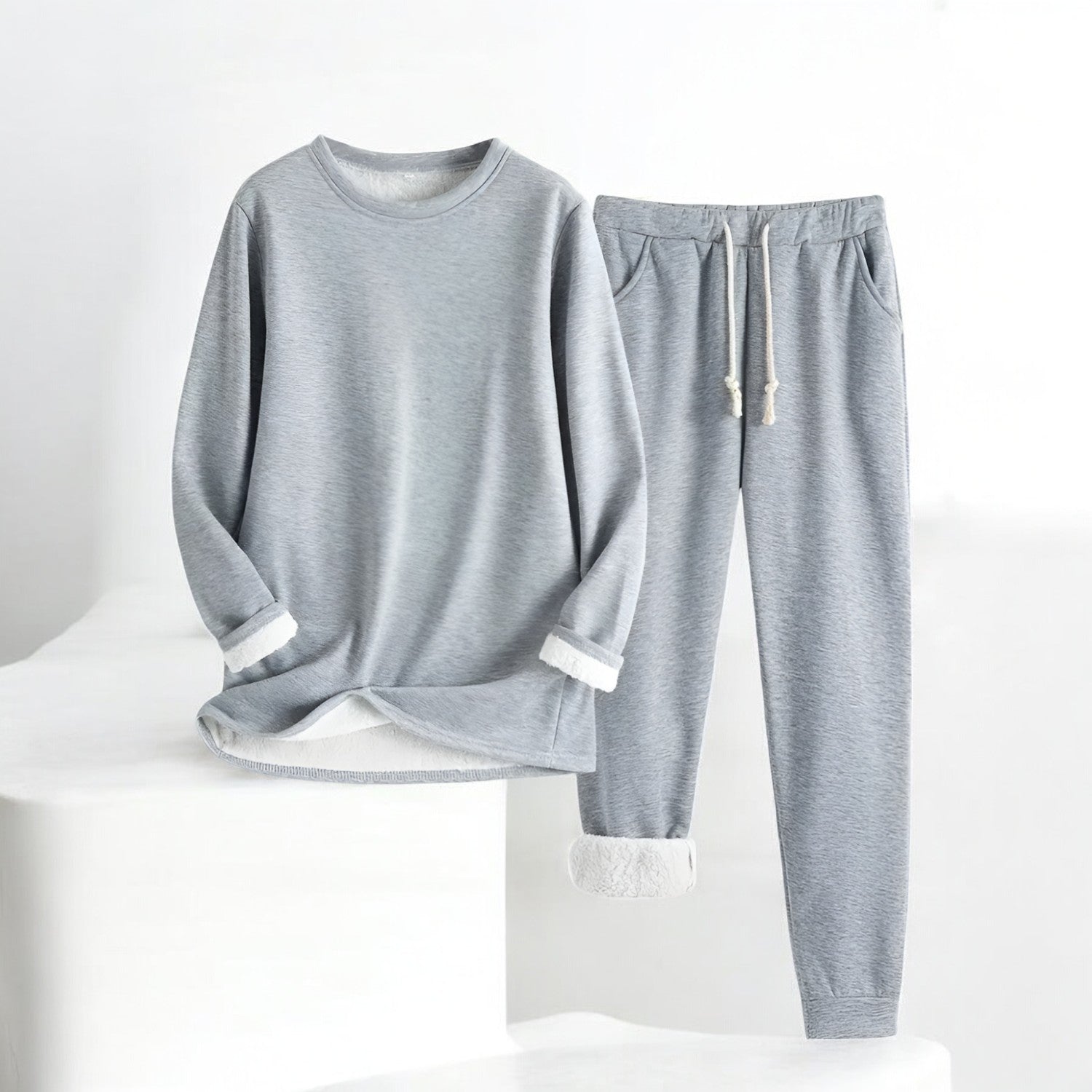 Damen Lounge Set Oversized Weich Baumwollmischung 1