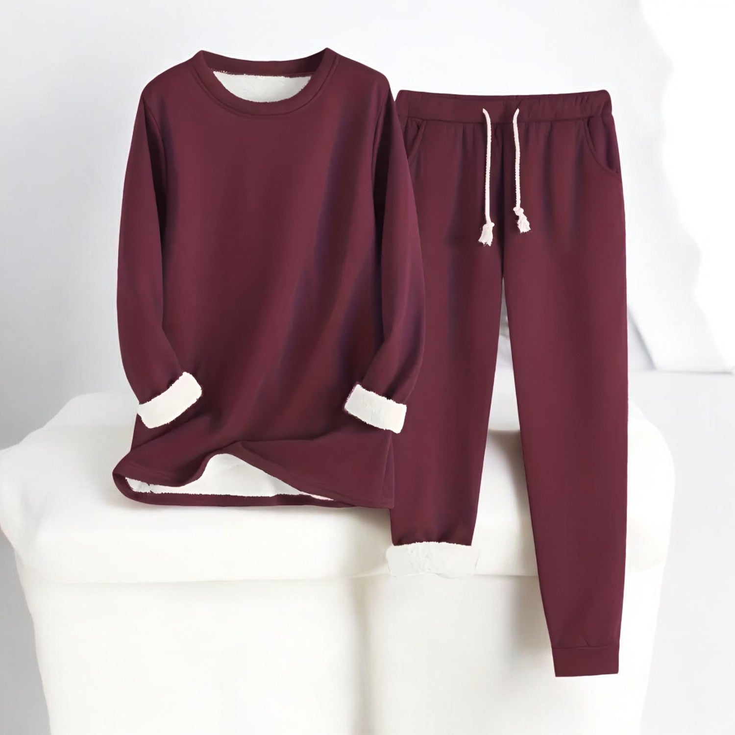 Damen Lounge Set Oversized Weich Baumwollmischung 5
