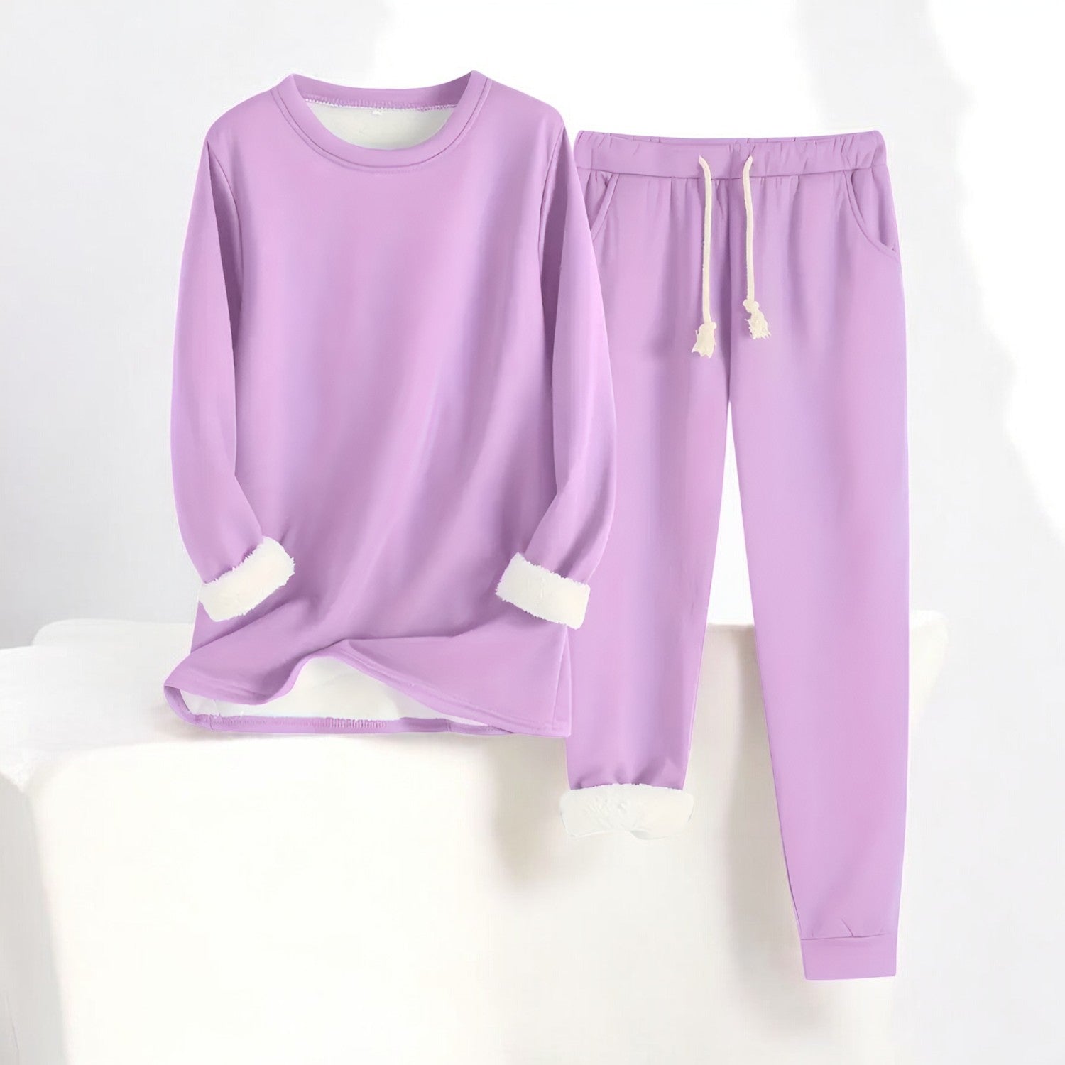 Damen Lounge Set Oversized Weich Baumwollmischung 6