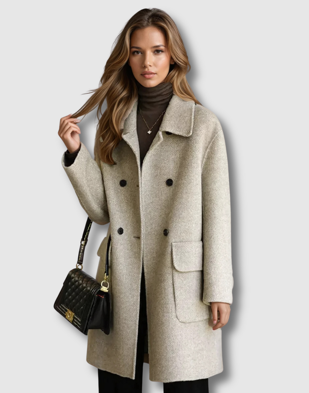 Damen Mantel Eleganter Stil Warm 1