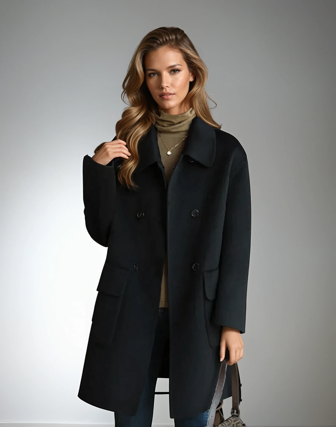 Damen Mantel Eleganter Stil Warm 3