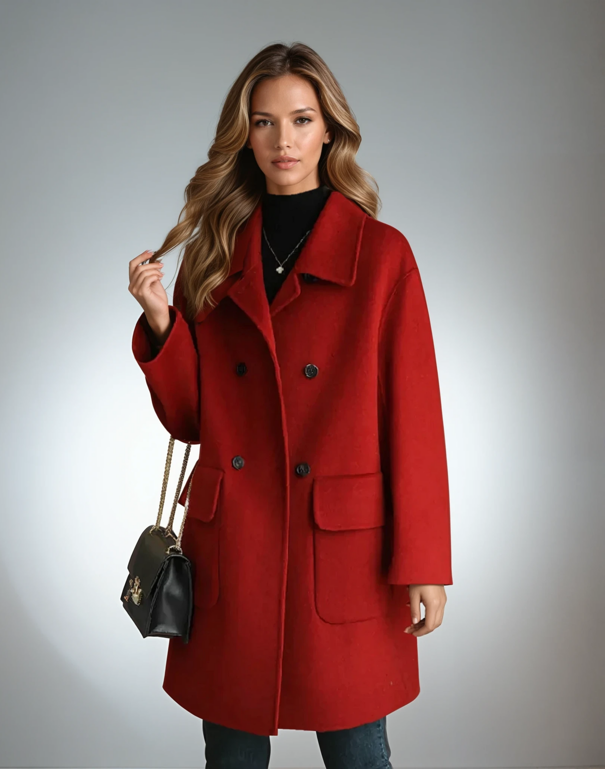 Damen Mantel Eleganter Stil Warm 4