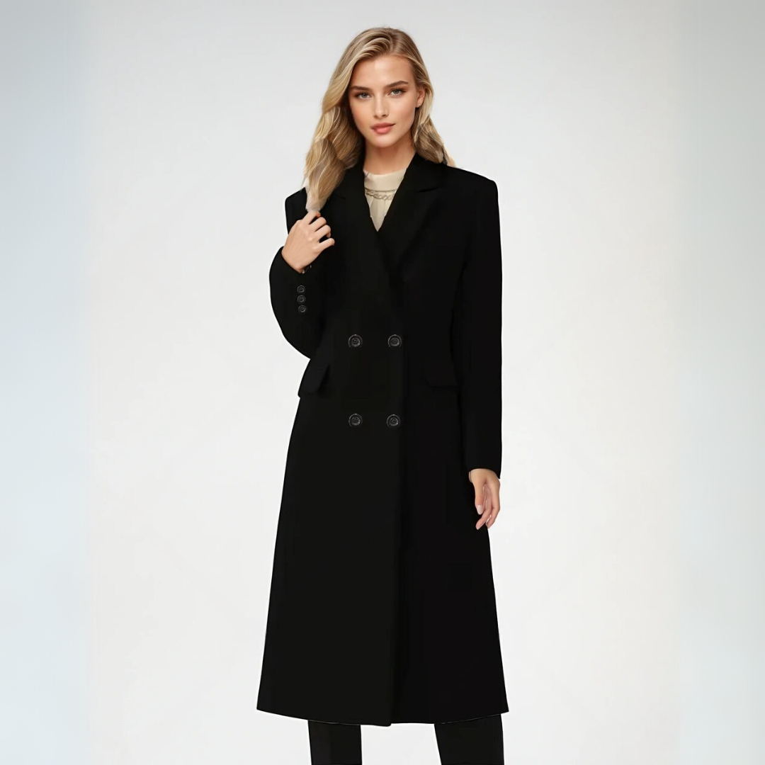 Damen Mantel Klassisch Elegante Passform Wollmix Wintermäntel 1