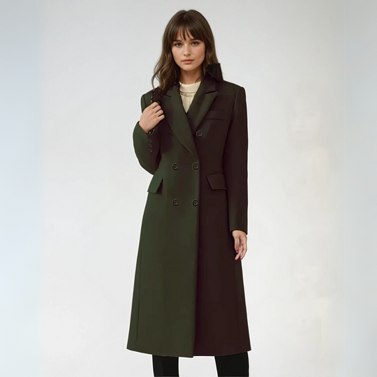 Damen Mantel Klassisch Elegante Passform Wollmix Wintermäntel 4