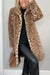 Damen Mantel Tailliert Leopardenmuster Hochwertiger Stoff 1