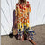 Damen Maxi Kleid Boho Stil Fließend 3
