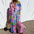 Damen Maxi Kleid Boho Stil Fließend 4