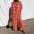 Damen Maxi Kleid Boho Stil Fließend 5