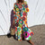 Damen Maxi Kleid Boho Stil Fließend 7