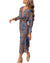 Damen Maxi Kleid Boho Stil Mit Wickeldesign 0