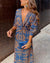 Damen Maxi Kleid Boho Stil Mit Wickeldesign 1