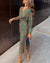 Damen Maxi Kleid Boho Stil Mit Wickeldesign 3