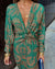 Damen Maxi Kleid Boho Stil Mit Wickeldesign 4