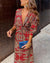Damen Maxi Kleid Boho Stil Mit Wickeldesign 7