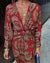 Damen Maxi Kleid Boho Stil Mit Wickeldesign 8