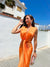 Damen Maxi Kleid Faltendes Design 5