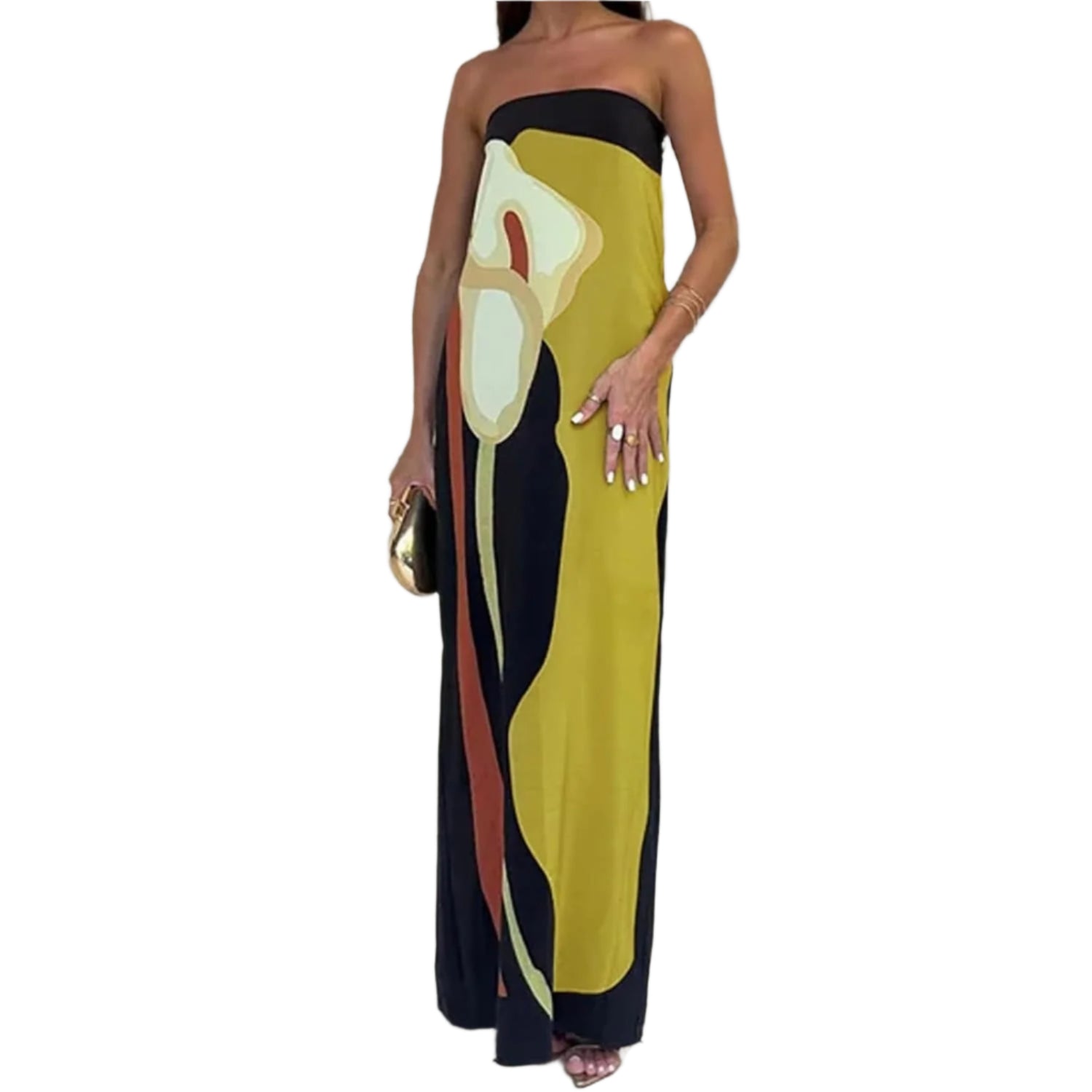Damen Maxi Kleid Fließend Sommerstil 0