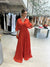 Damen Maxi Kleid Plissiert Modern 11
