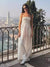 Damen Maxi Kleid Tube Top Gestreift Polyester für Sommerkleider 5