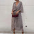 Damen Maxi Kleid V-Ausschnitt Plus-Size Mit Taillengürtel Atmungsaktive Stoffe 4