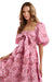 Damen Maxi Kleid mit Blumenmuster und Schleifendetail 0