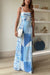 Damen Maxi Kleid mit Schleifenrücken und Druckdesign 2