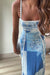 Damen Maxi Kleid mit Schleifenrücken und Druckdesign 4