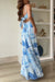 Damen Maxi Kleid mit Schleifenrücken und Druckdesign 5