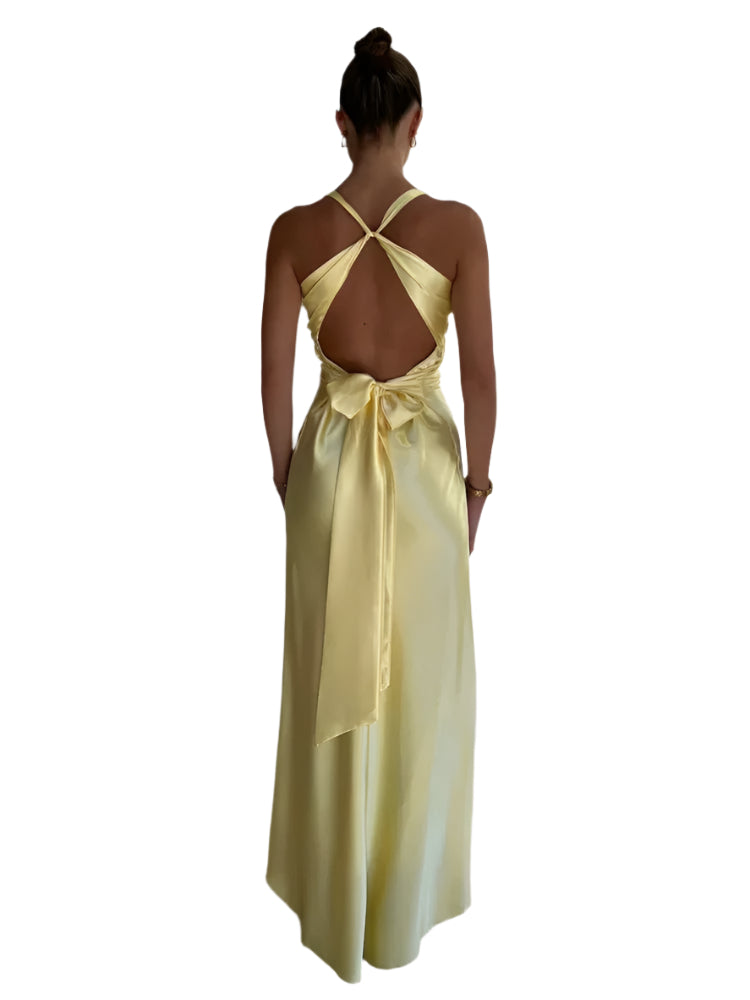 Damen Maxikleid Ärmellos Fließend 0