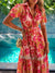 Damen Maxikleid Bohemian Floral Print aus Polyester 1