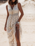 Damen Maxikleid Boho Stil Fließender Stoff 1