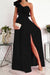 Damen Maxikleid Ein-Schulter Design Atmungsaktives Gewebe Festlich Sommer 2