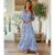 Damen Maxikleid Fließend Leicht 1