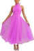Damen Maxikleid Fließender Rock Stilvoll 0