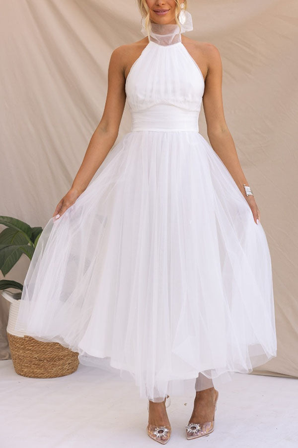 Damen Maxikleid Fließender Rock Stilvoll 11