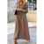 Damen Maxikleid Fließendes Design Bequem Sommerstoff 3