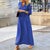 Damen Maxikleid Fließendes Design Bequem Sommerstoff 4