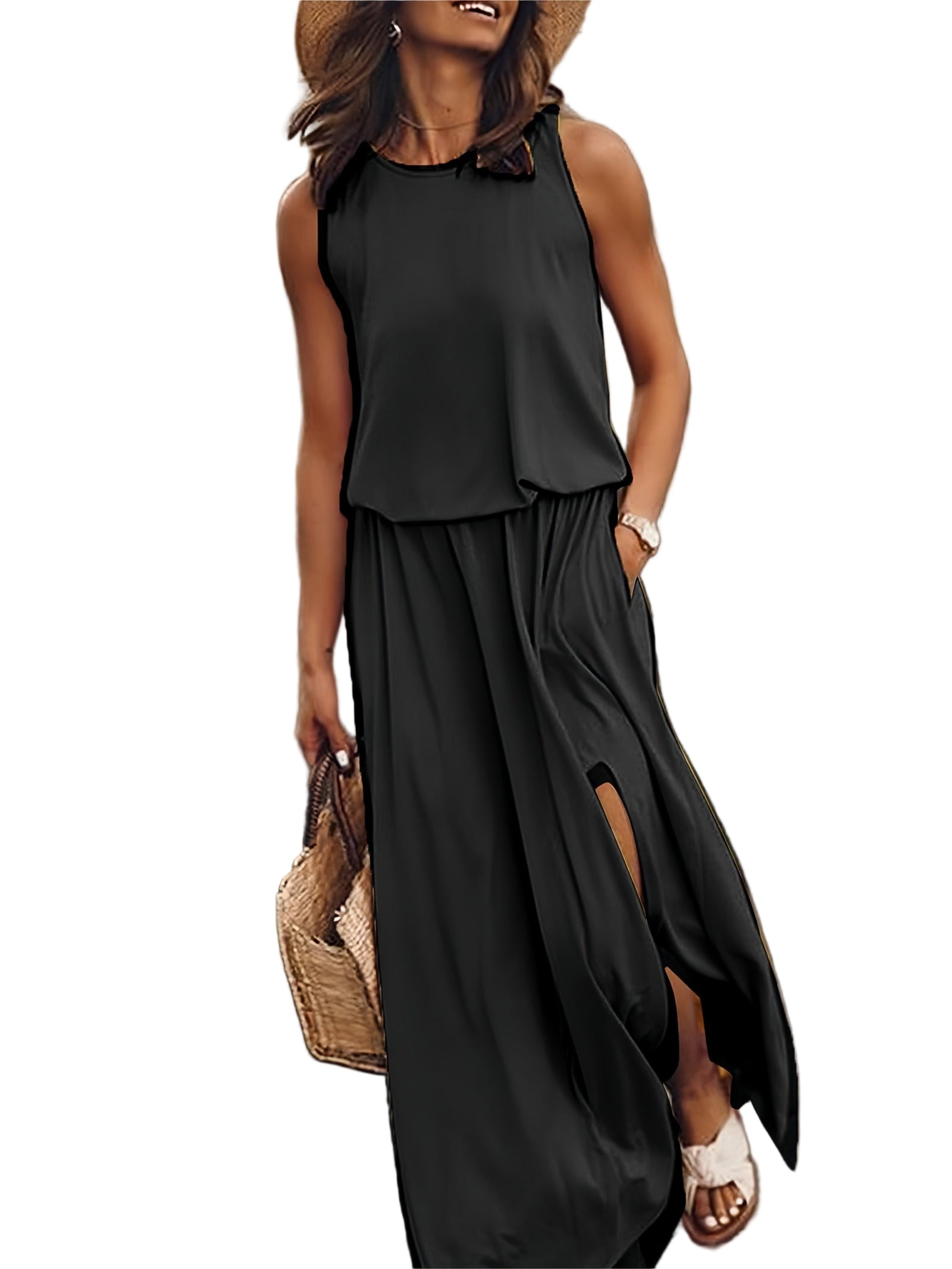 Damen Maxikleid Klassisches Design Atmungsaktives Material 0