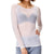 Damen Mesh Top mit langen Ärmeln und transparentem Design 3